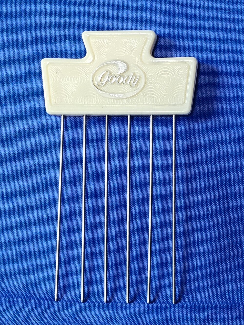 Vintage 70s 80s Goody Hair Pick Stainless Steel Tease Lift Comb Travel/Purse Sz